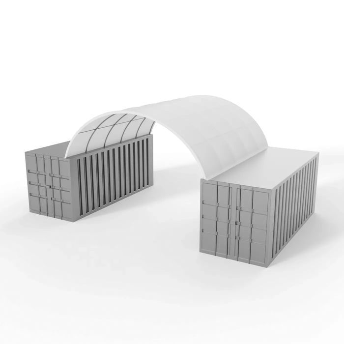 Zadaszenie kontenerowe 6x12m - Wytrzymała konstrukcja z odpornym PVC!