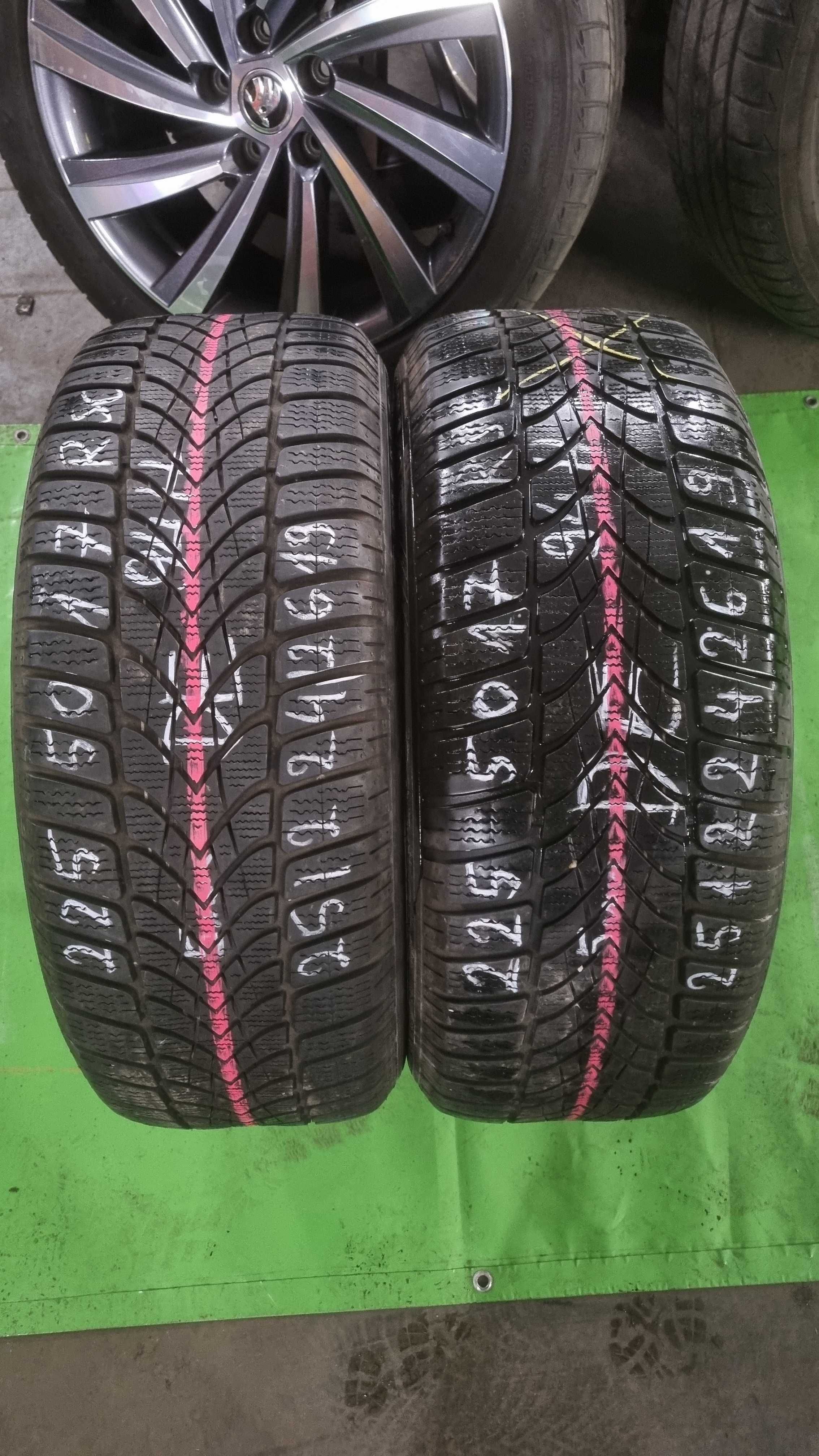 2 opony zimowe używane 225/50r17 Dunlop 4D RSC Warszawa