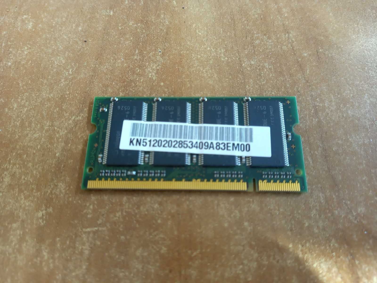 Pamięć 512MB Laptop DDR SODIMM 333MHz CL 2.5 PC2700 WYSYŁKA 1zł