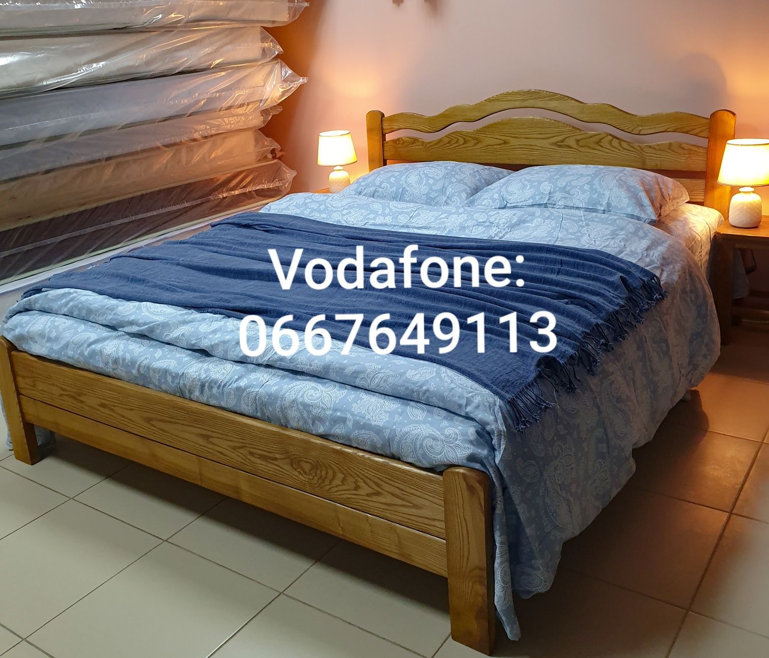 Ліжко дерев'яне,ясен цільний,двоспальне,140/200;160/200;180/200.