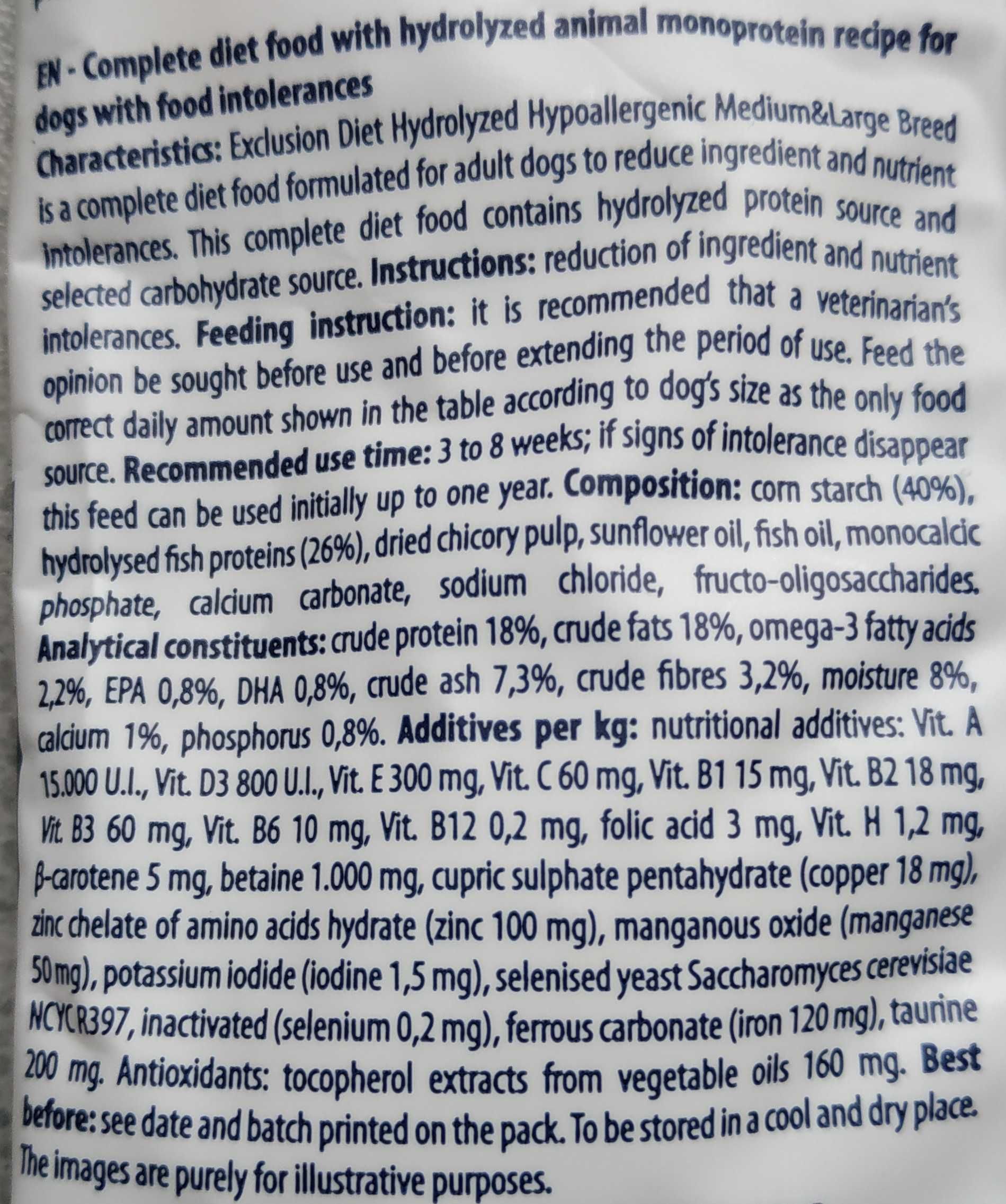 Exclusion monoprotein hypoallergenic - specjalna weterynaryjna karma.
