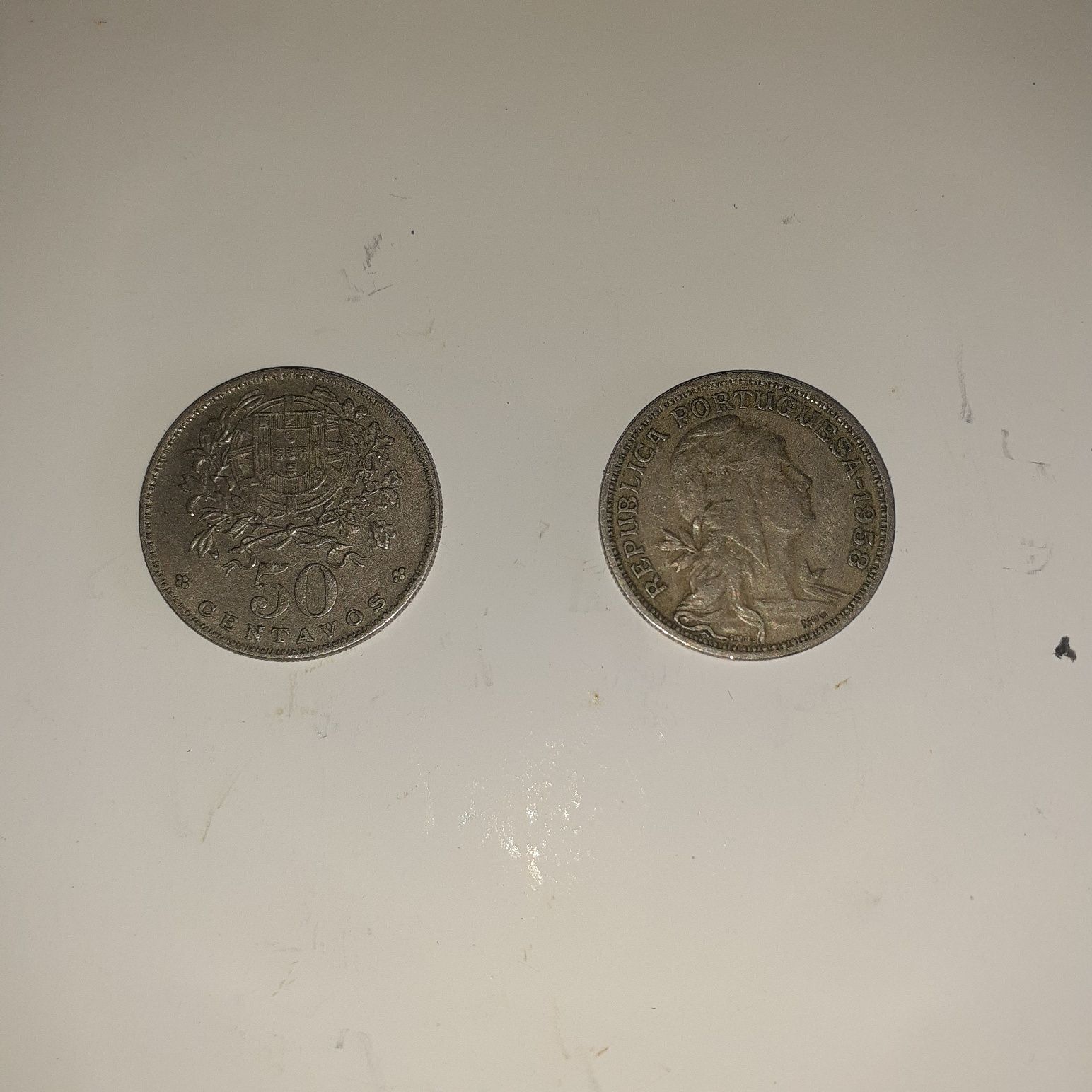 Moeda 50 centavos 1958 alpaca