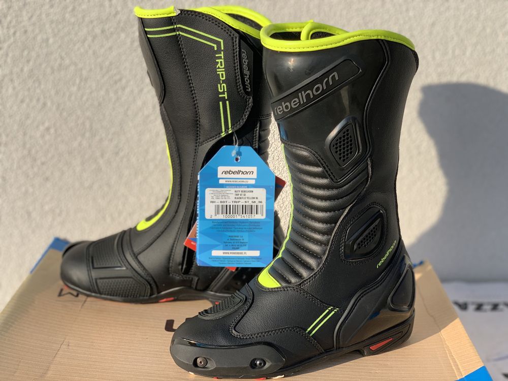 Buty motocyklowe rebelhorn Trip ST rozmiar 36 Fluo zolty, NOWE! Okazja