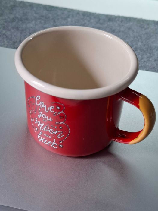 Zestaw 2 kubków emaliowanych dla pary idealny prezent - Kubki na kawę