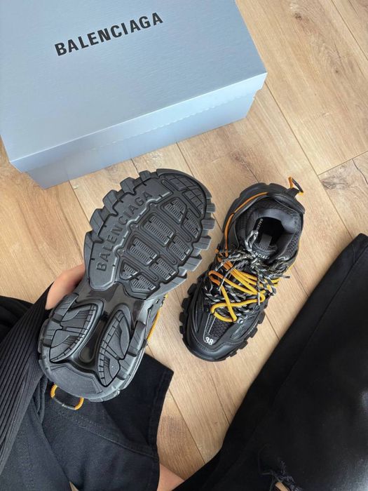 Balenciaga Track Trail Laces Black Orange,кросівки баленсіага чорні