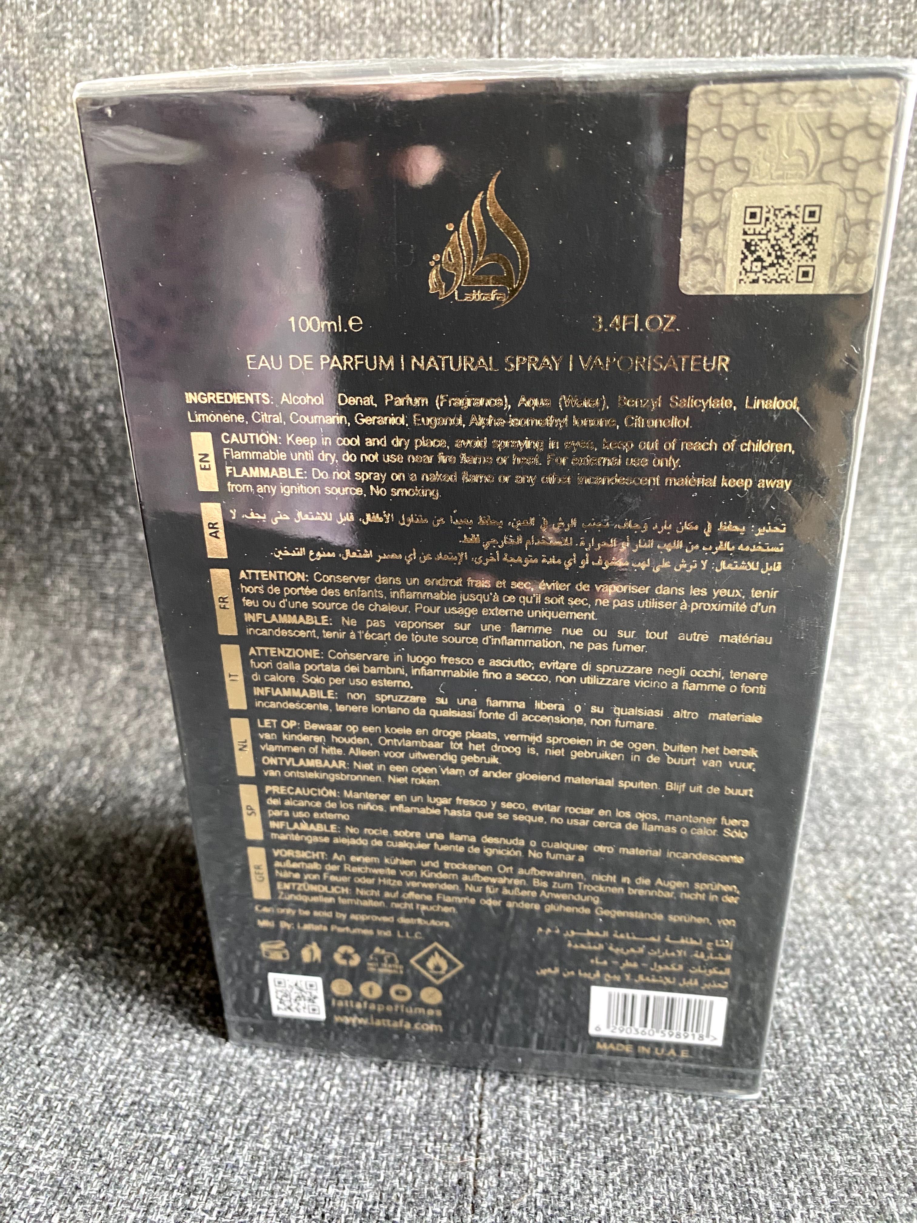 Perfume Ameerat Al Arab Lattafa 100ml Eau De Parfum