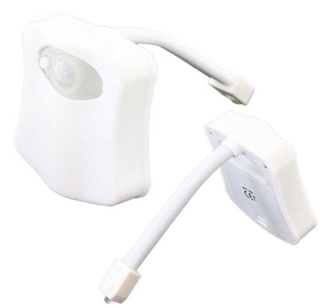 Podświetlenie WC 2x Lampka Nocna LED Czujnik Ruchu Wodoodporna 8 kolor
