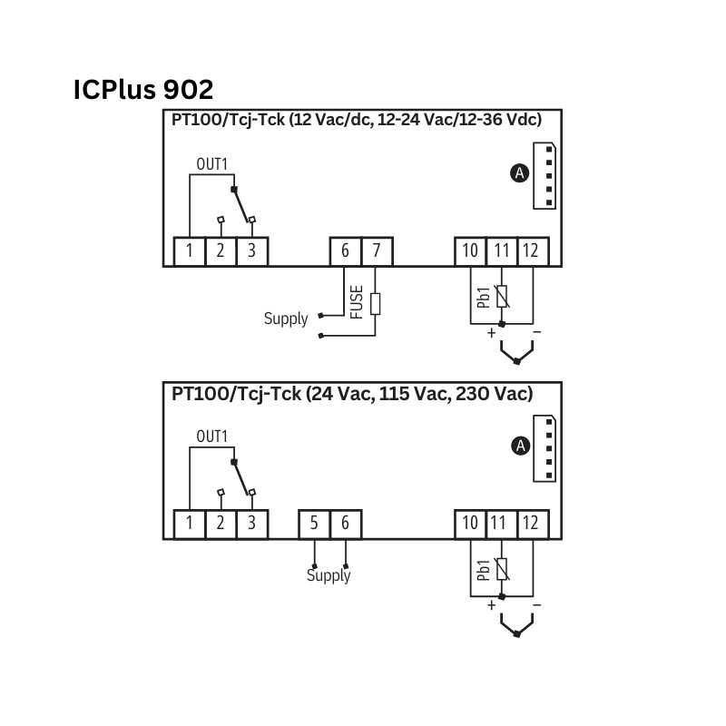 Regulator temperatury ICPlus 902 J/K PT100 230V ELIWELL ICP11J0750.000