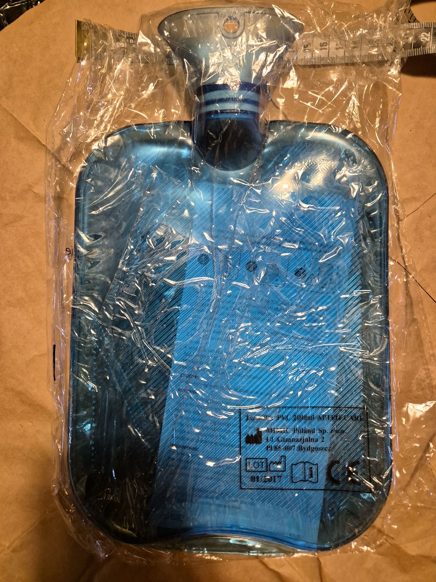 Termofor 2000ml PVC 2 litry do miejscowego ogrzewania ciała