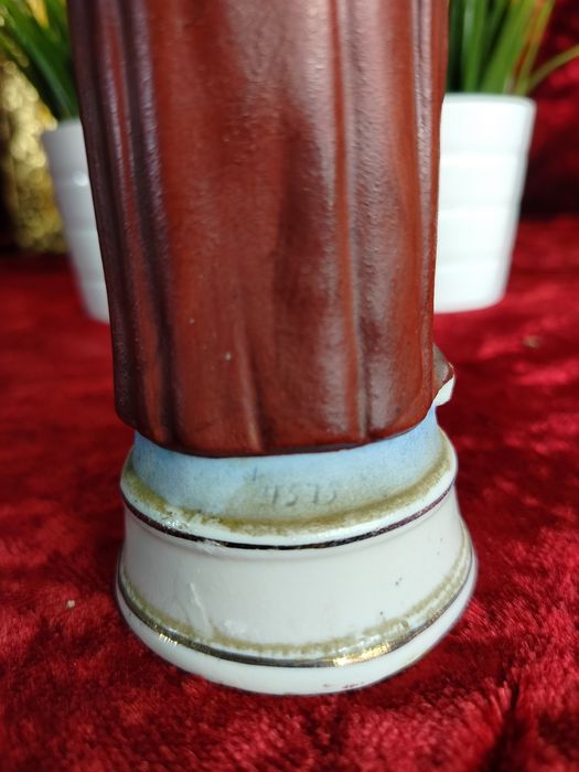 Święty Antoni stara porcelanowa figurka Biskwit