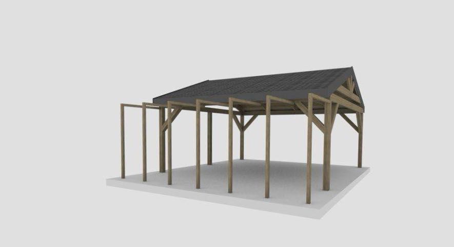 Wiata Garażowa Drewniana