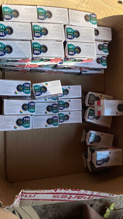 Lampki choinkowe led mix 100,200 multikolor/biale 40 paczek