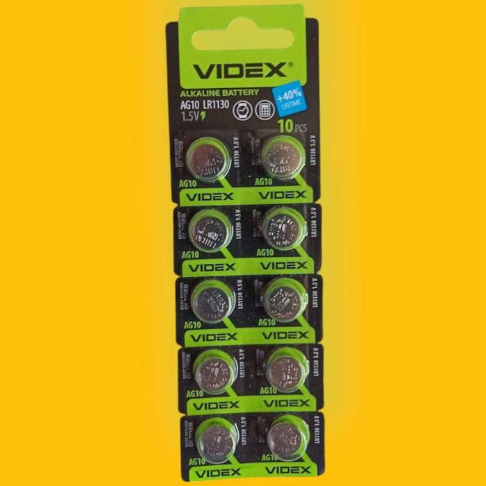 Батарейка VIDEX Alkaline LR1130 AG10 1.50 V 10штук