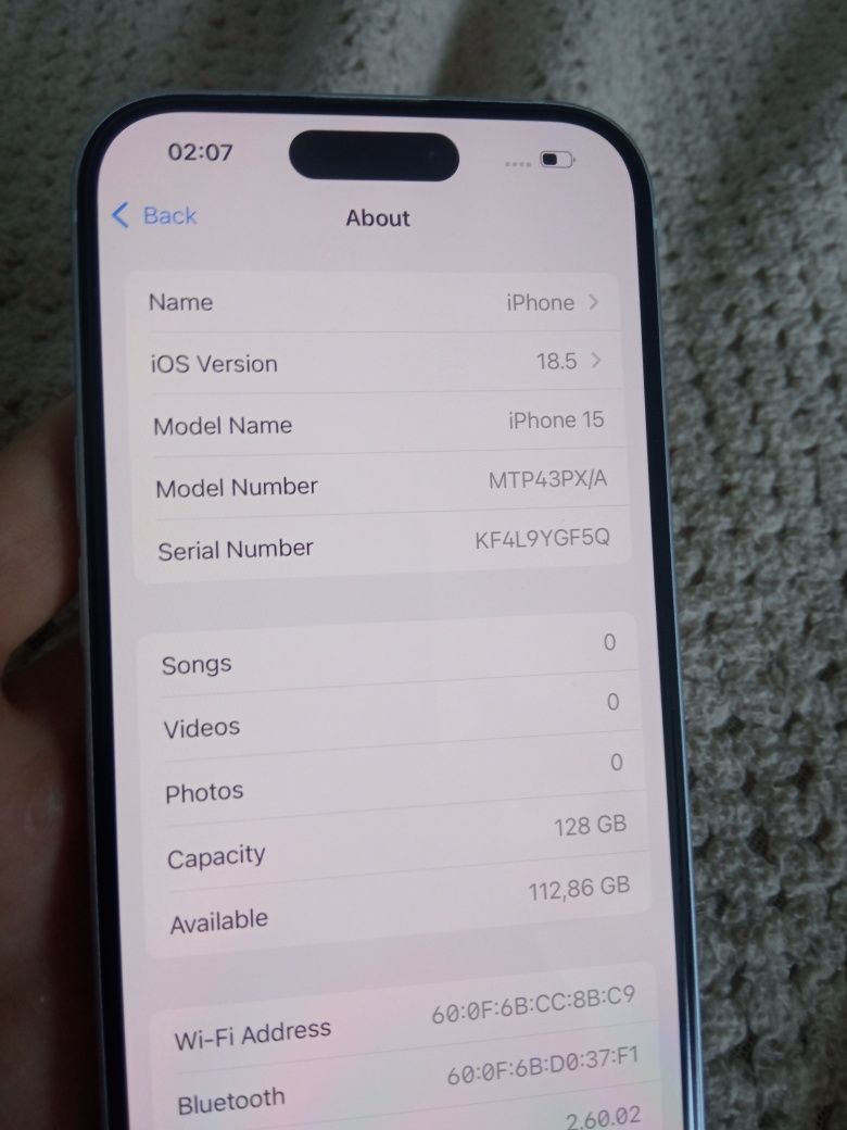 iPhone 15 128GB + kostka i dowód zakupu 93%baterii