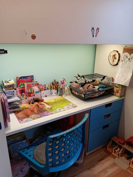 Rezerwacja Łóżko na antresoli z biurkiem Ikea Stuva