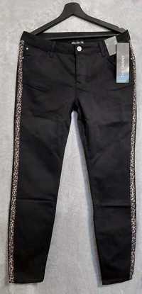 A'la dżinsowe jeans spodnie z lampasem panterka Yessica 44