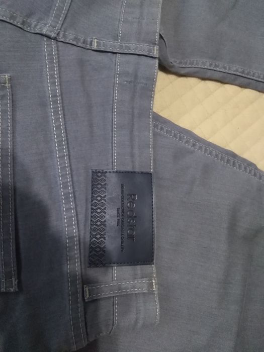 Spodnie jeans męskie szare 34/32,pas 50, stan jak nowe