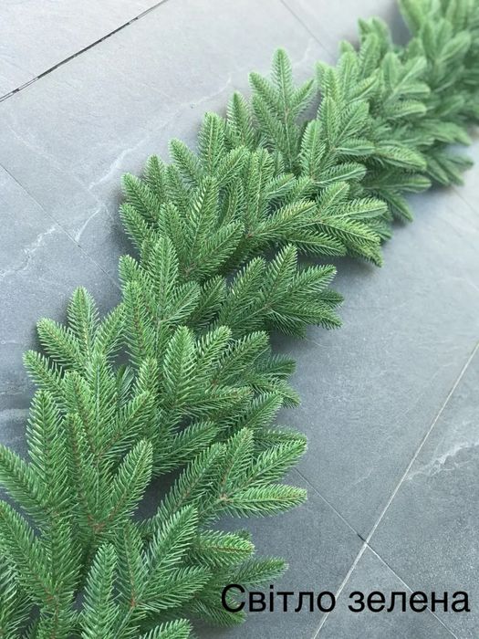 Гірлянда хвойна лита 1.2/2 м, зелена/блакитна/засніжена/біла