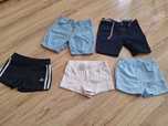 Zestaw 5 szt krótkie spodenki rozmiar 110 h&m reebok adidas