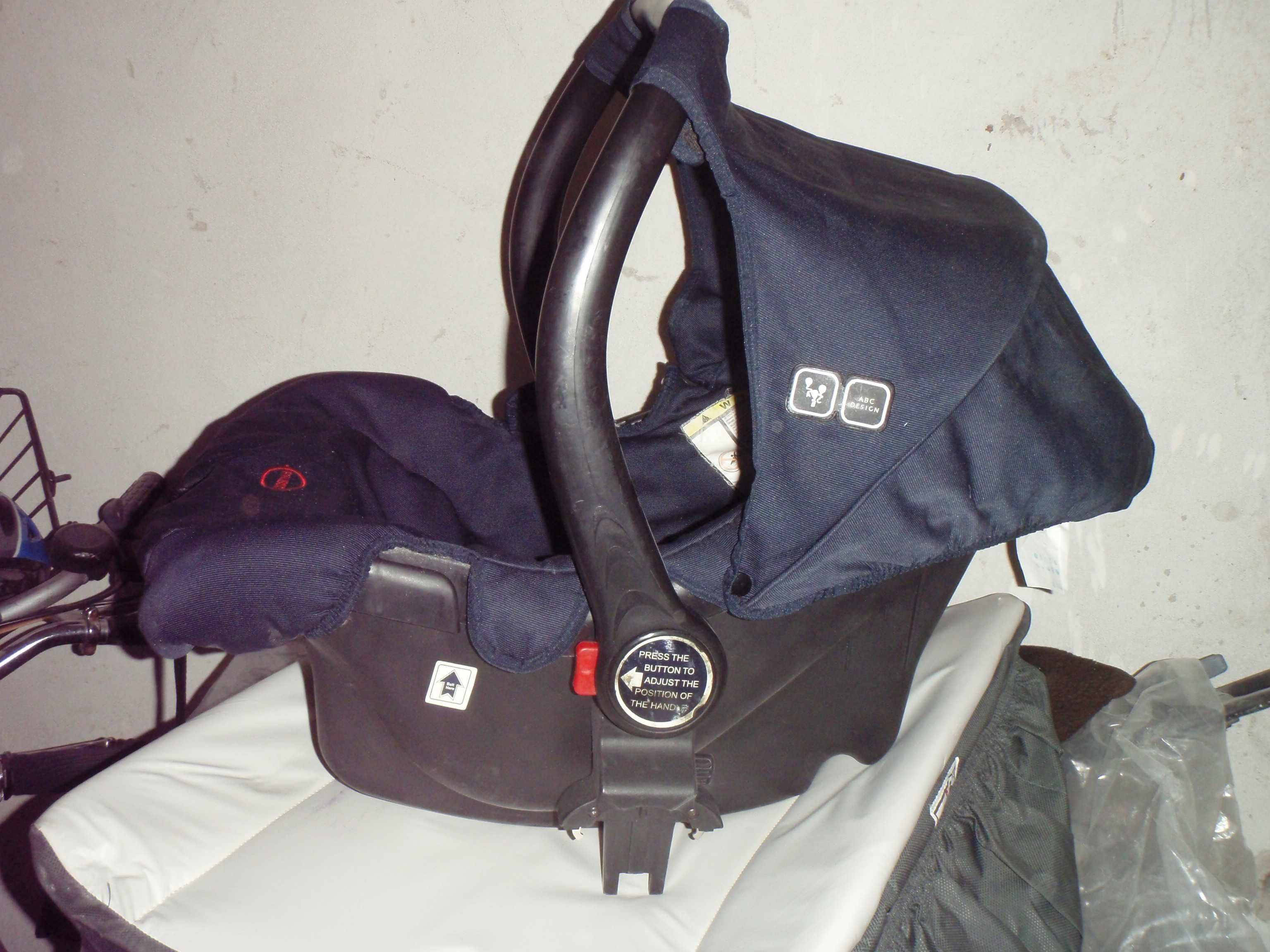Wózek spacerowy ASTRO + przewijak + fotelik, nosidło dla noworodka
