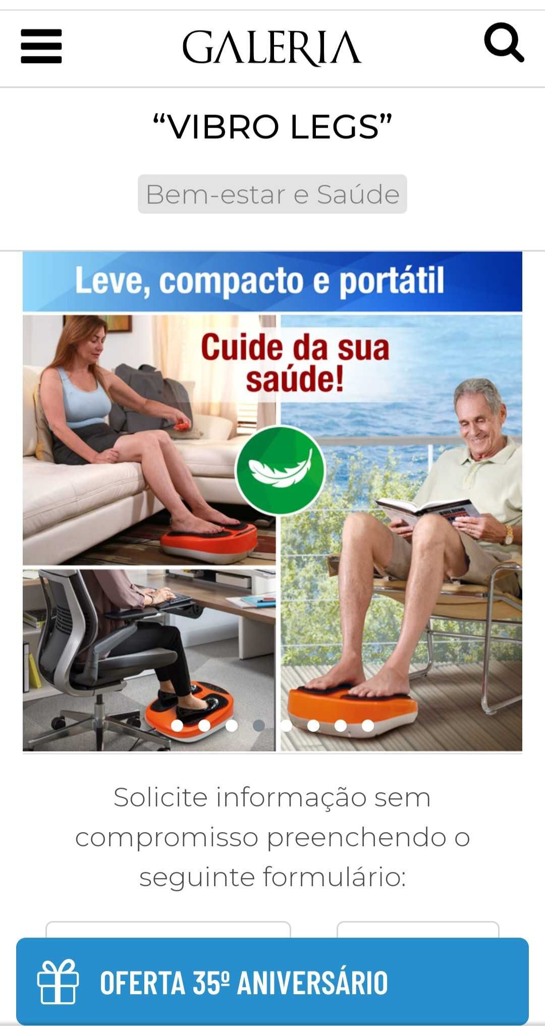 Massagador de pés "VIBRO LEGS" VENDIDO NA TV (novo)