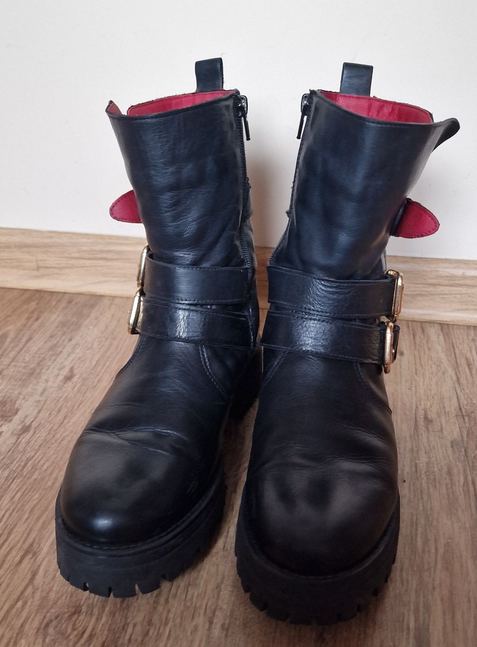 Buffalo rozmiar 40 botki skórzane buty
