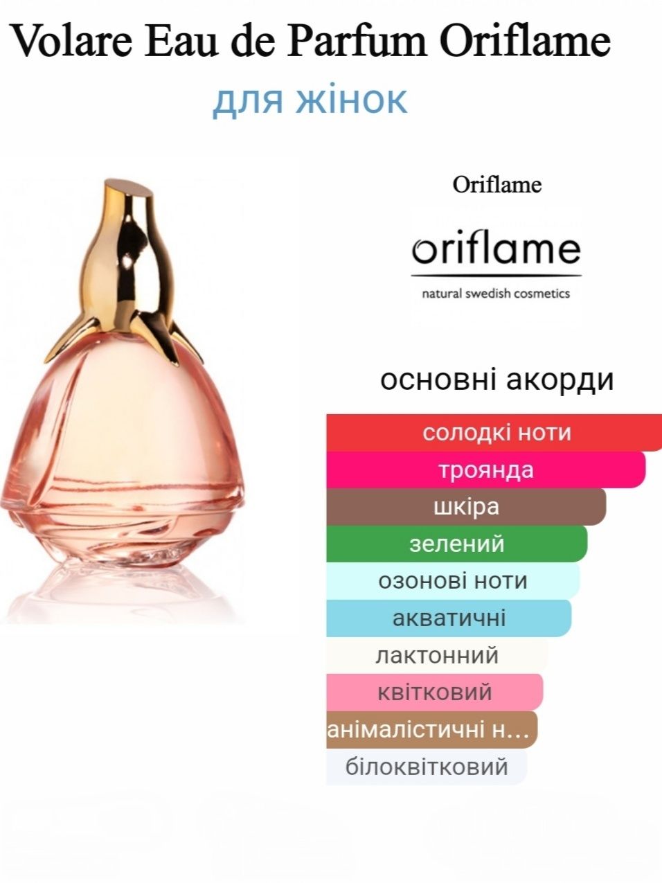 Volare від Oriflame парфуми духи
залишок на фото
терміни в нормі
Без к