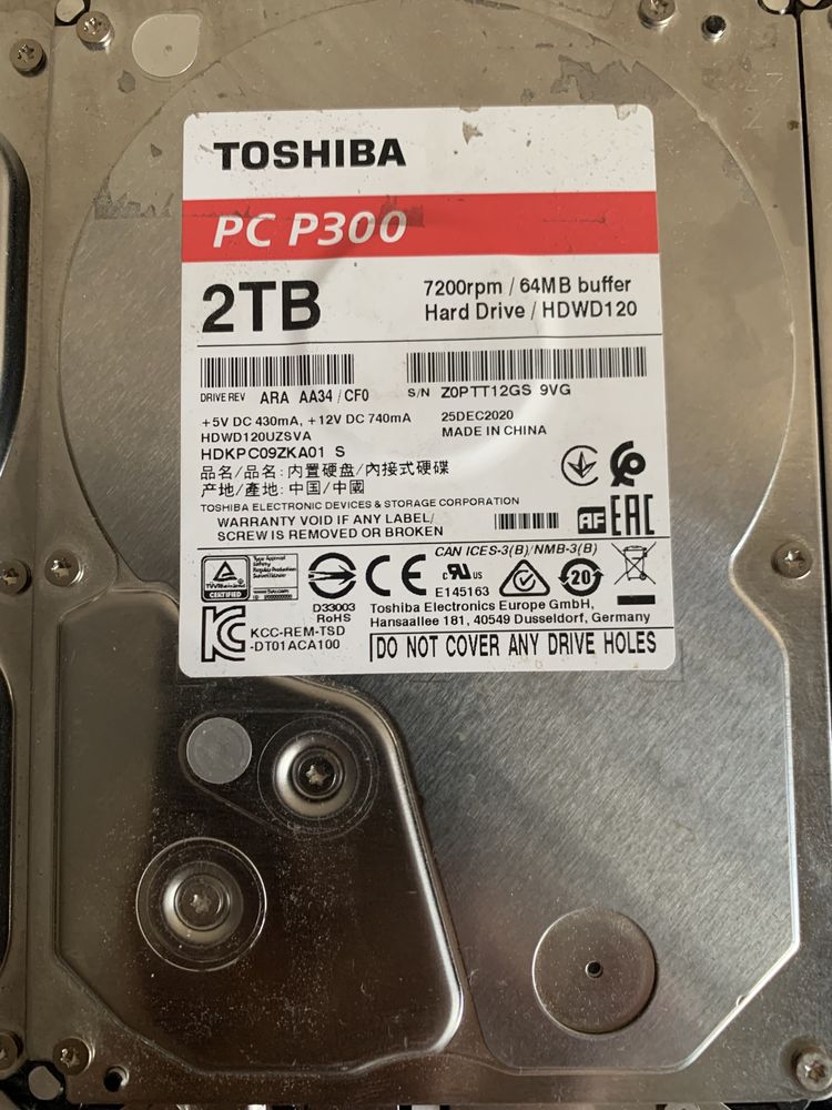 Жорсткие диски 6tb/4tb/2tb/500gb идеальное состояние