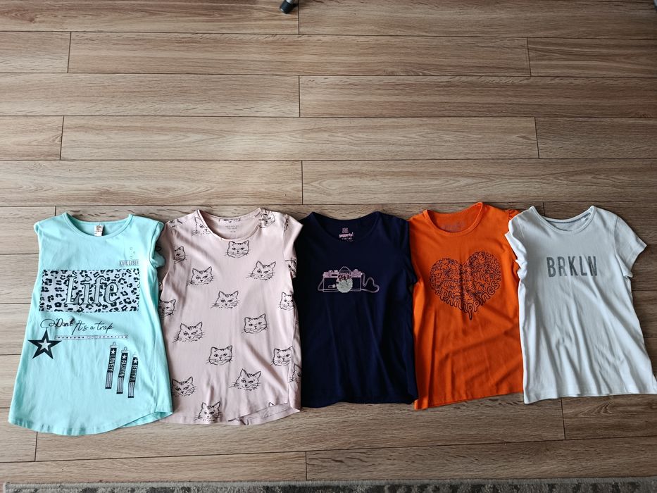 Zestaw koszulek dziewczęcych 134/140