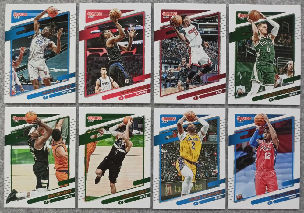 8 kart NBA 2021-22 Donruss Adebayo Holiday Harris Lopez Drummond