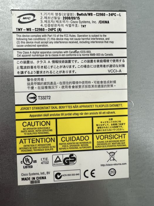 Мережевий комутатор Cisco Catalyst WS-C2960-24PC-L