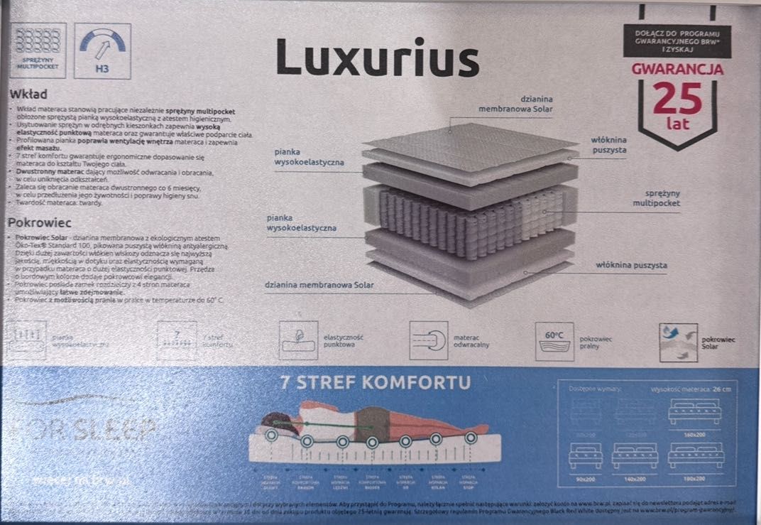 Lóżko Model 160 Limari Black Red White 180x200+ Boczne części łóżka