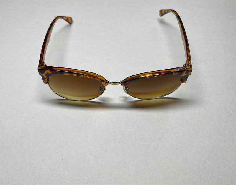Okulary przeciwsłoneczne UV400 brązowe szkła panterkowe oprawki