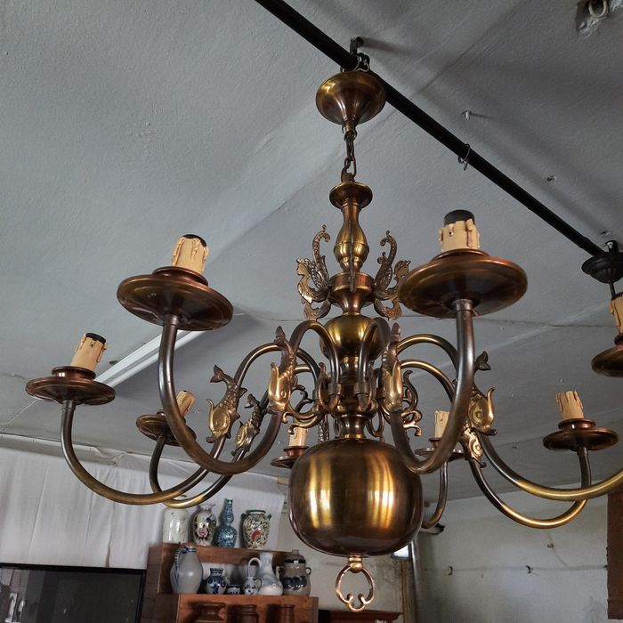 Антикварные бронзовые люстры, Германия, Франция