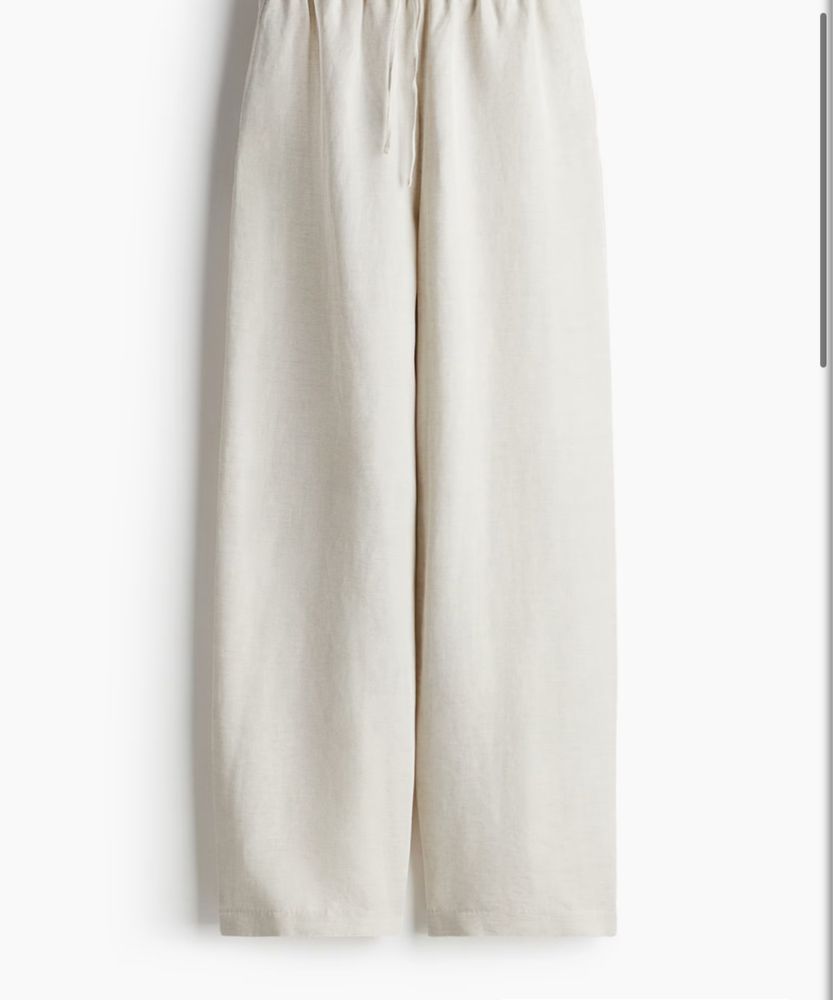 Лляні штани h&m, лляні брюки h&m