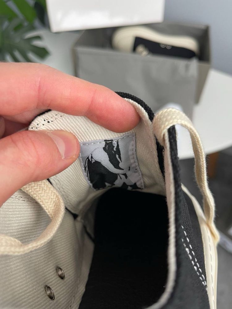Rick Owens DRKSHDW Ramones Low Black Milk PREMIUM