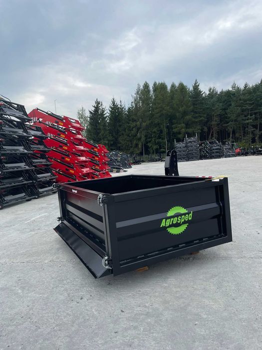 Skrzynia transportowa paka 1,65 m tuz tył/przód uchylna z lemieszem