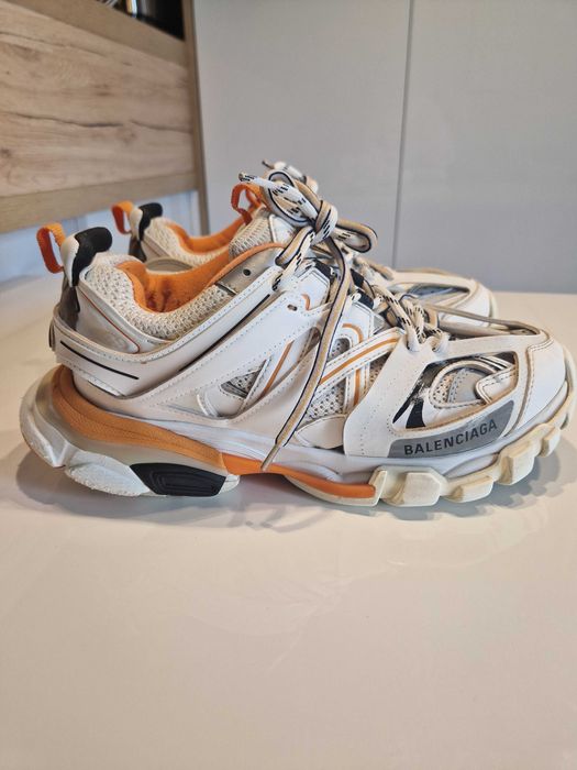 Balenciaga Track White-Orange Full Set Box Sznurówki