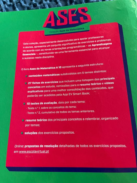 Livro ASES DA Matemática A 10 ano