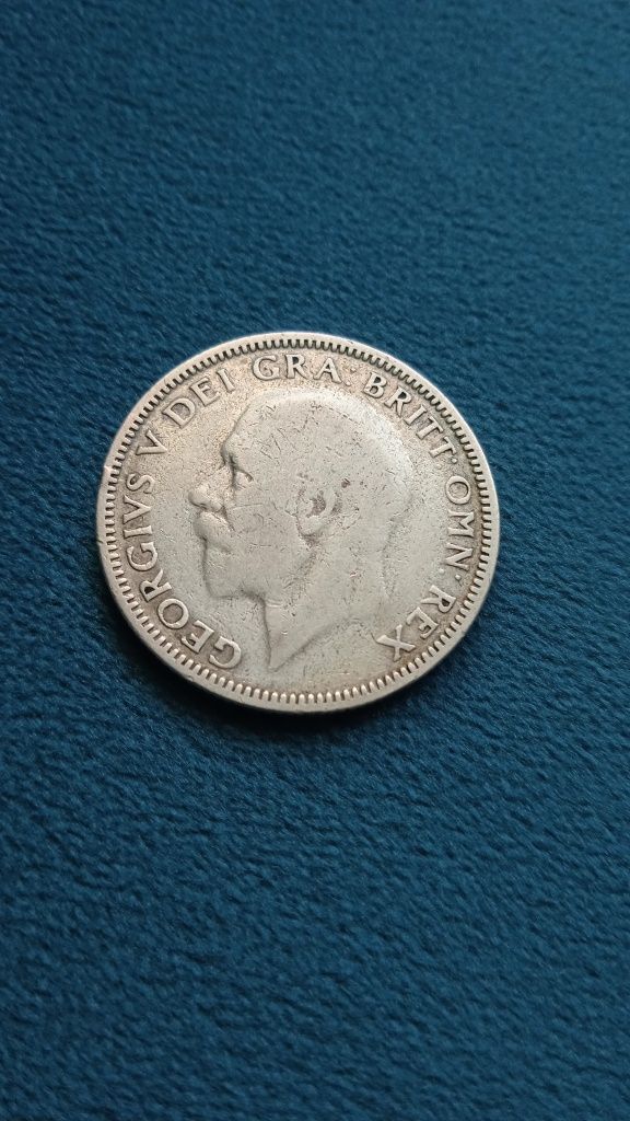 Moneta, monety,one shilling, 1911/27, srebro