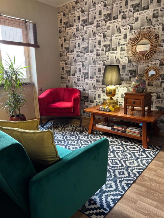 Poltrona Veludo Vermelho