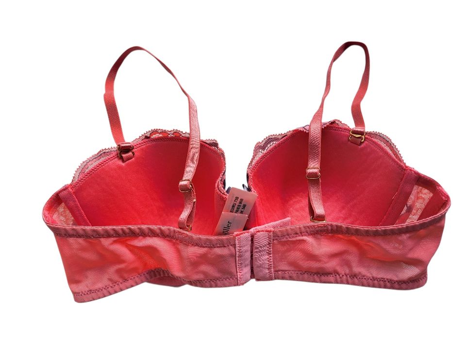 Różowy koronkowy stanik 75B Hunkemoller bielizna damska