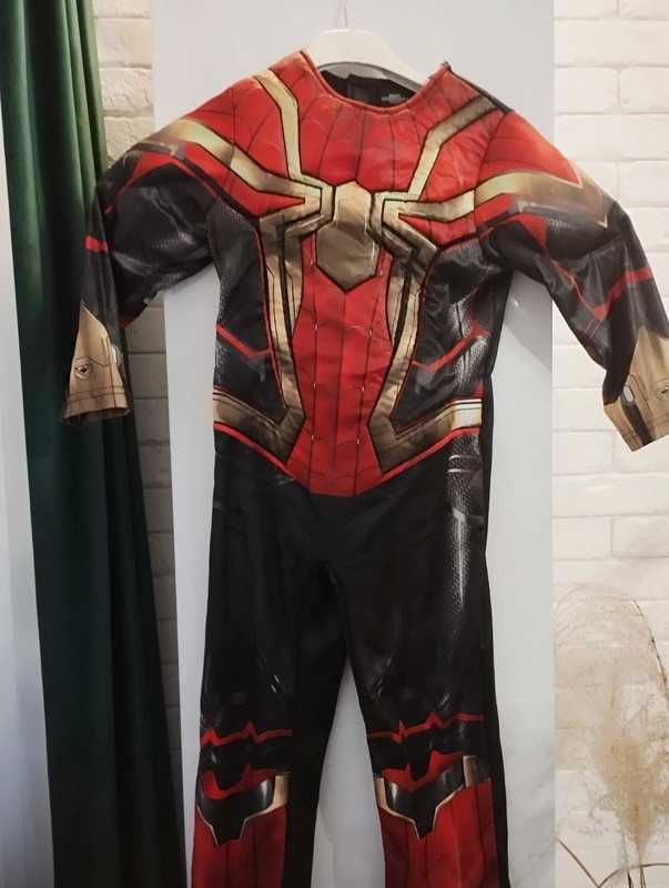 nowy wzor stroj spiderman r 104 czarny maska super stan