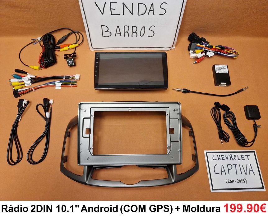 Rádio 2DIN • CHEVROLET • Aveo • Captiva • Trax • Orlando • Android