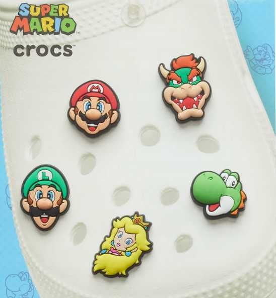 Przypinki do butów Crocs Mario