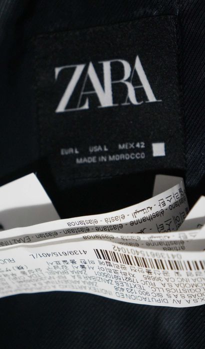 Marynarka Dwurzędowa Zara Rozmiar 50 180/100 Kolor Granatowy