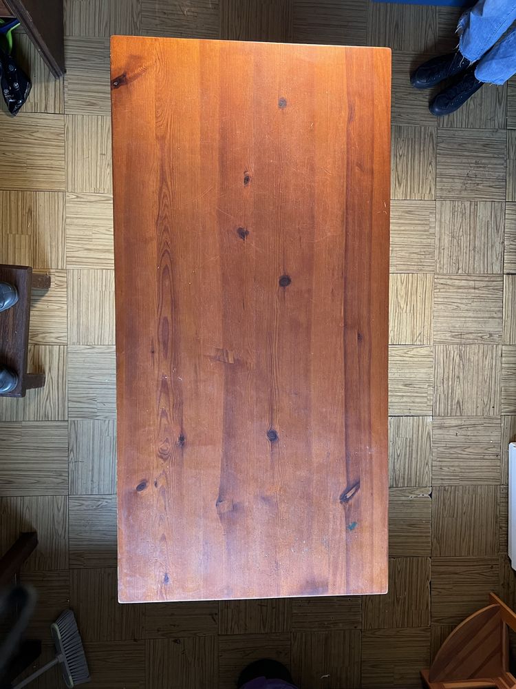 Duży stół kuchenny i 5 krzeseł zakopiański góralski drewno