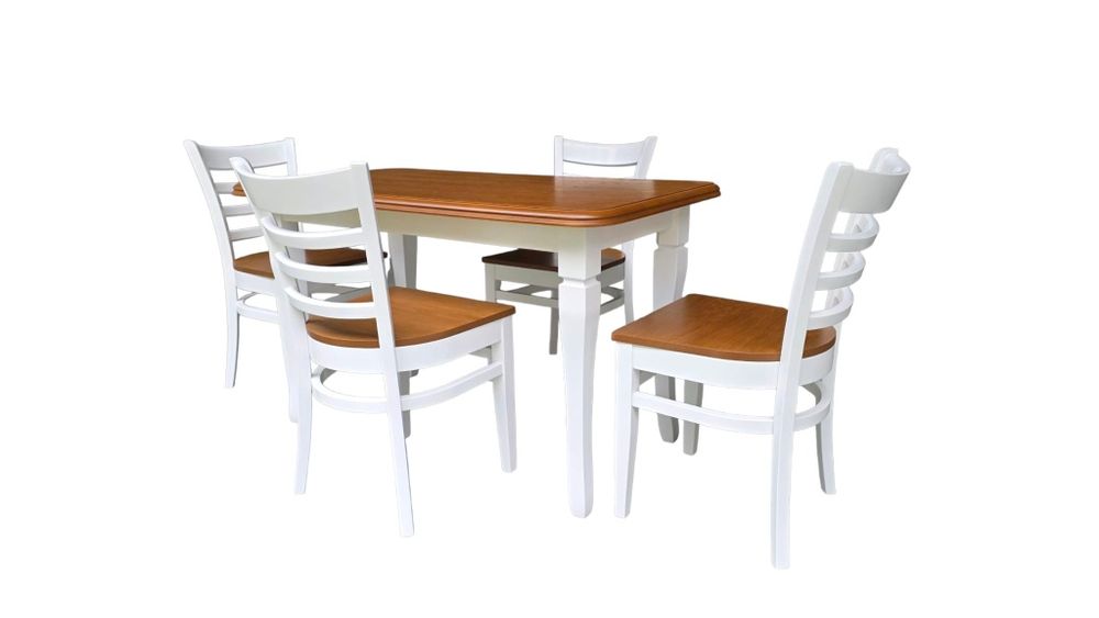 Zestaw- stół i 4 krzesła wygodne do kuchni, jadalni, restauracji  nowe