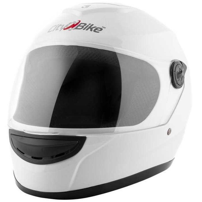 Kask zamknięty pełny na motor motorower skuter integralny Biały XS-XL