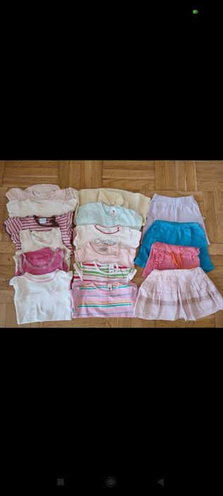 Tanio paka dla dziewczynki na lato 68 74 bluzki koszulki body tanio